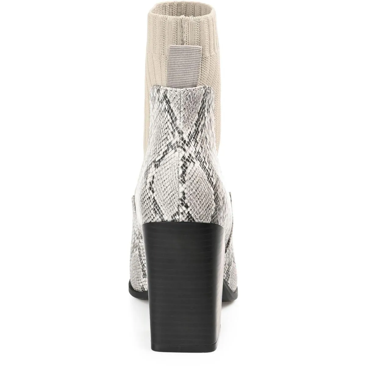 ADALIA Womens Mid Sole Snake Print Block Heels