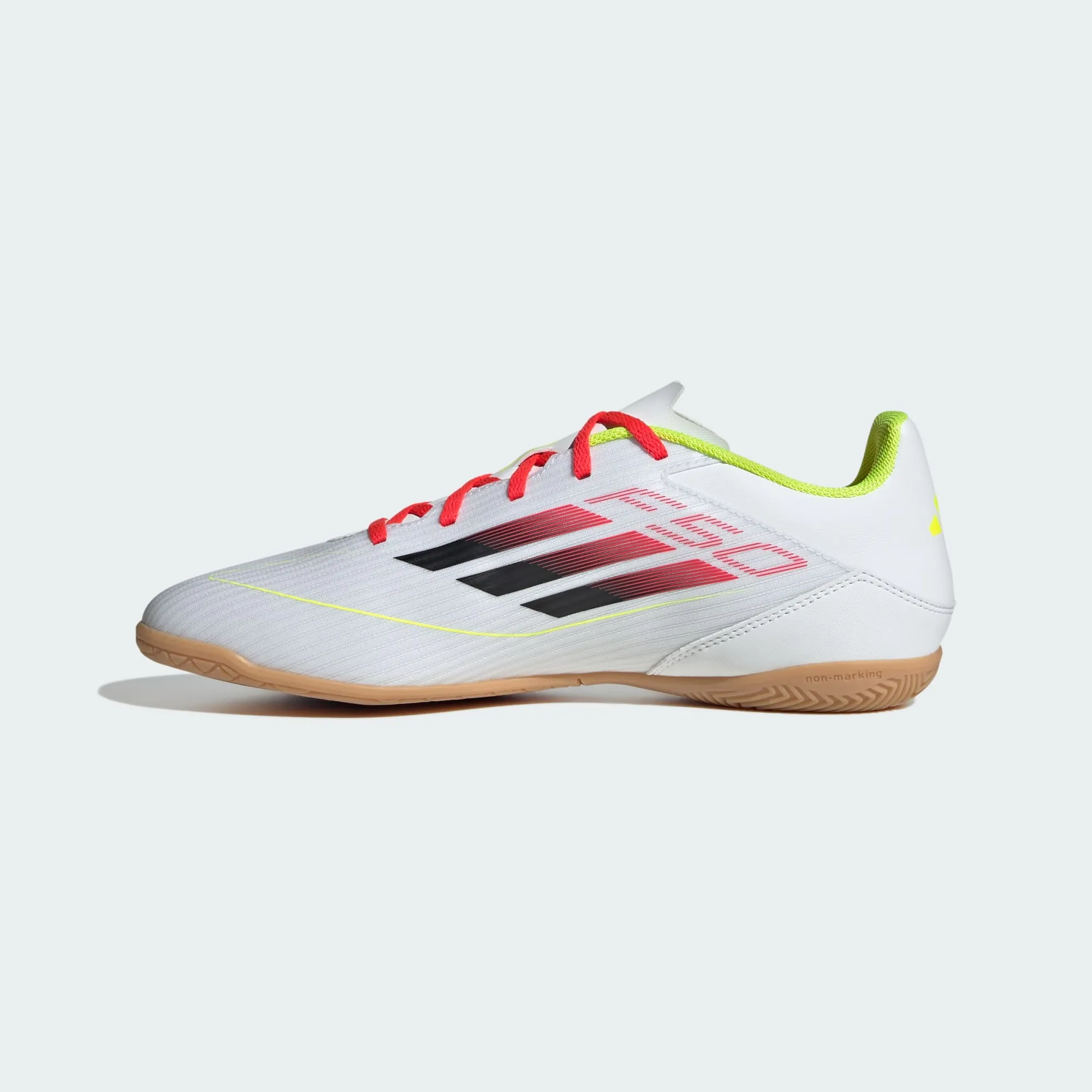 ADIDAS MEN'S F50 CLUB WHITE/BLACK INDOOR FOOTBALL BOOTS