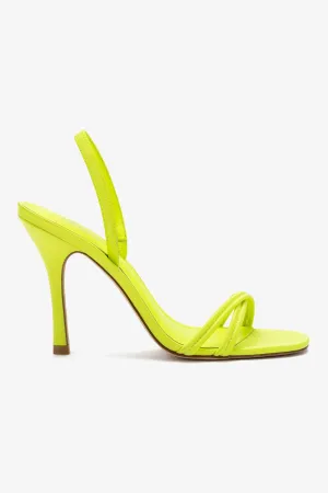 Annie Sandal In Lemon Satin
