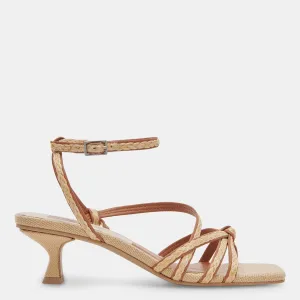 Bev Braid Heels Brown Natural Jute