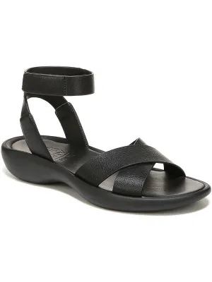 Genn-Climb Womens Open Toe Faux Leather Ankle Strap