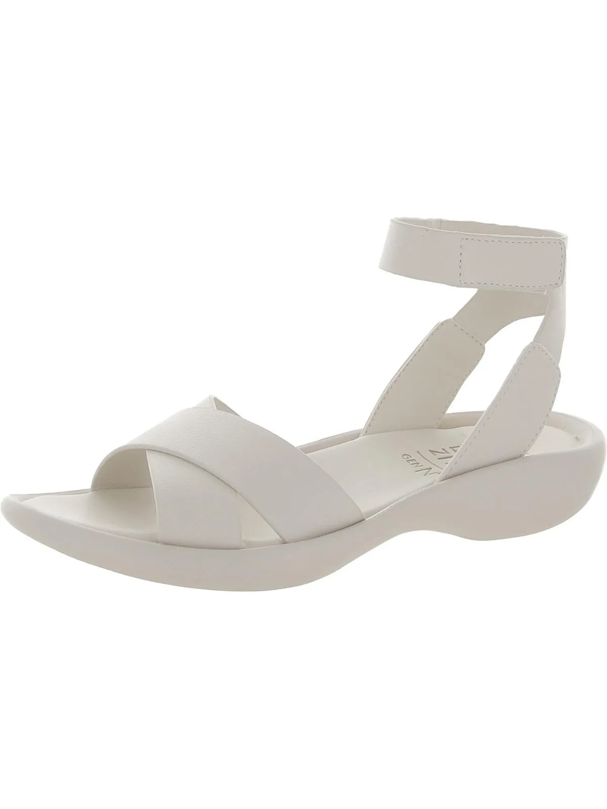 Genn-Climb Womens Open Toe Faux Leather Ankle Strap