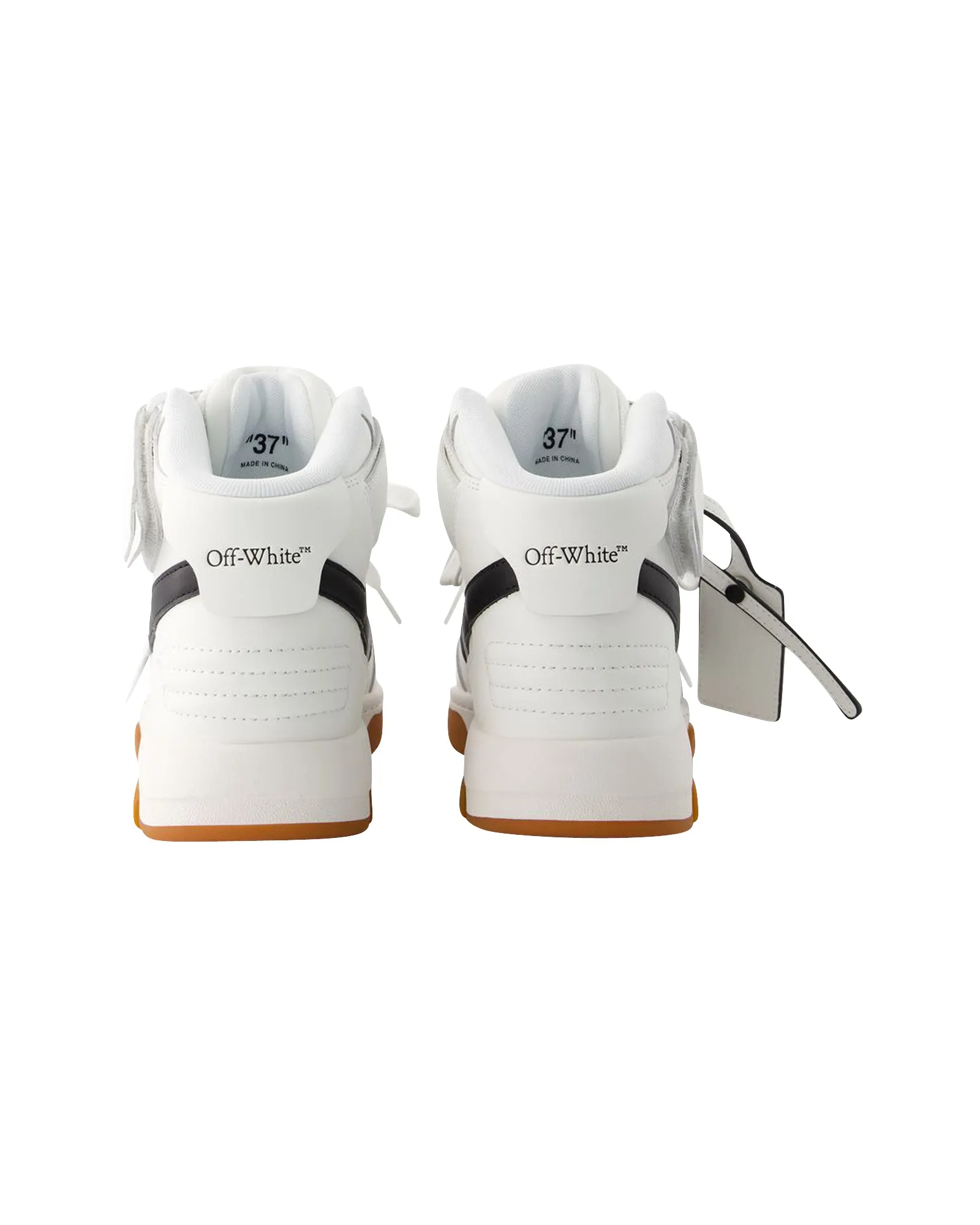 Out Of Office Mid Top Sneakers - Off White - Leather - White/Black