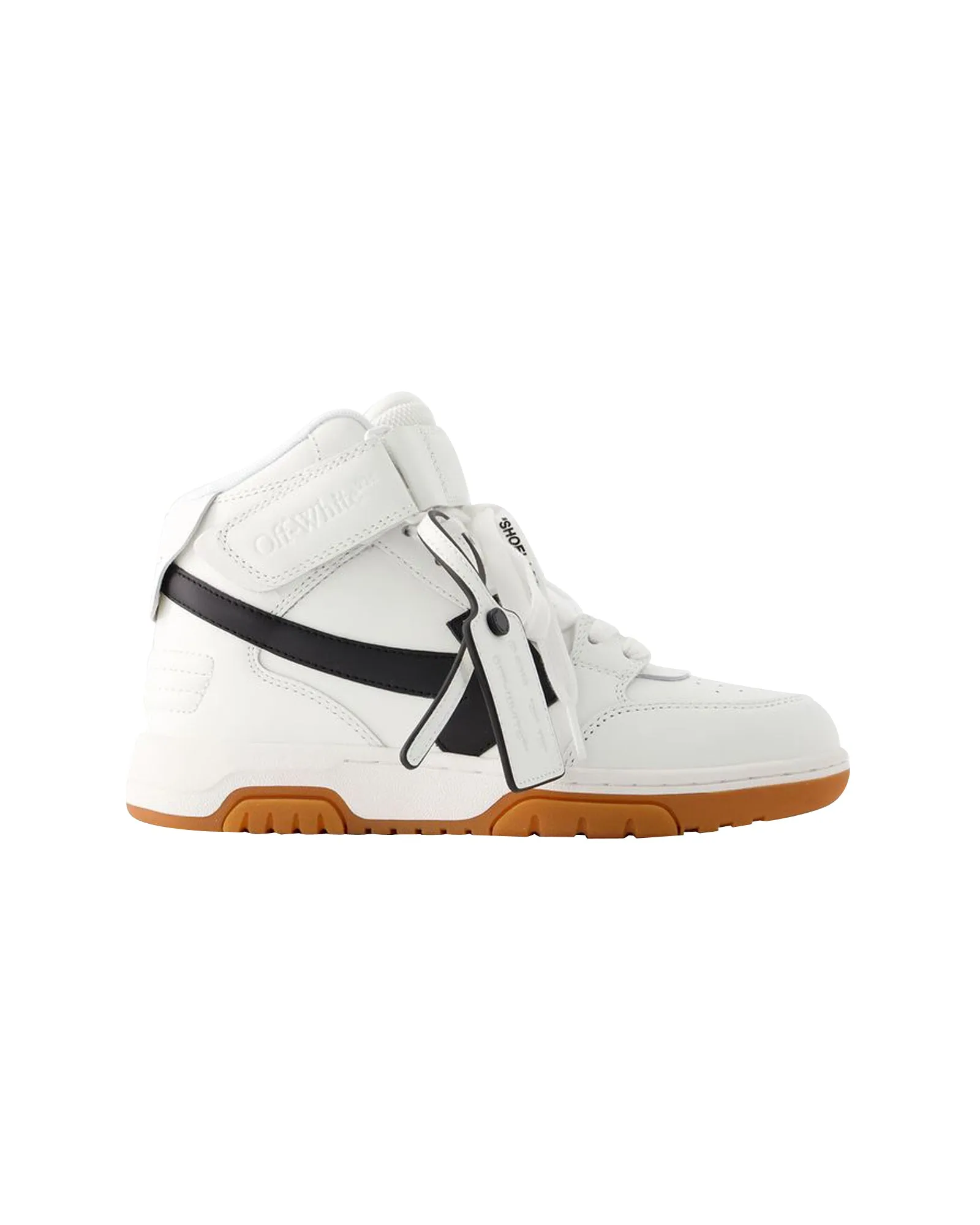 Out Of Office Mid Top Sneakers - Off White - Leather - White/Black