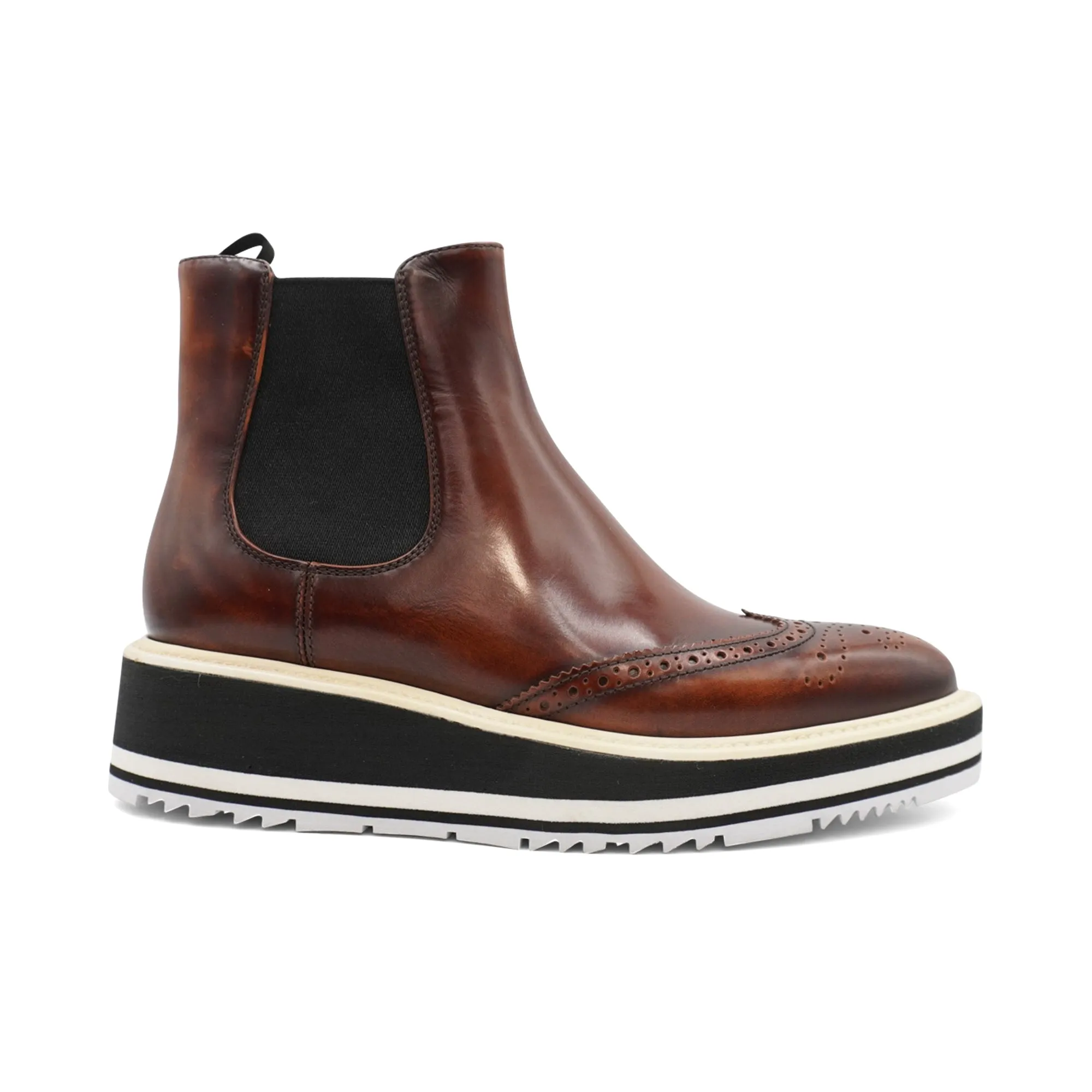 Prada Brogue Chelsea Boots - Women's 36