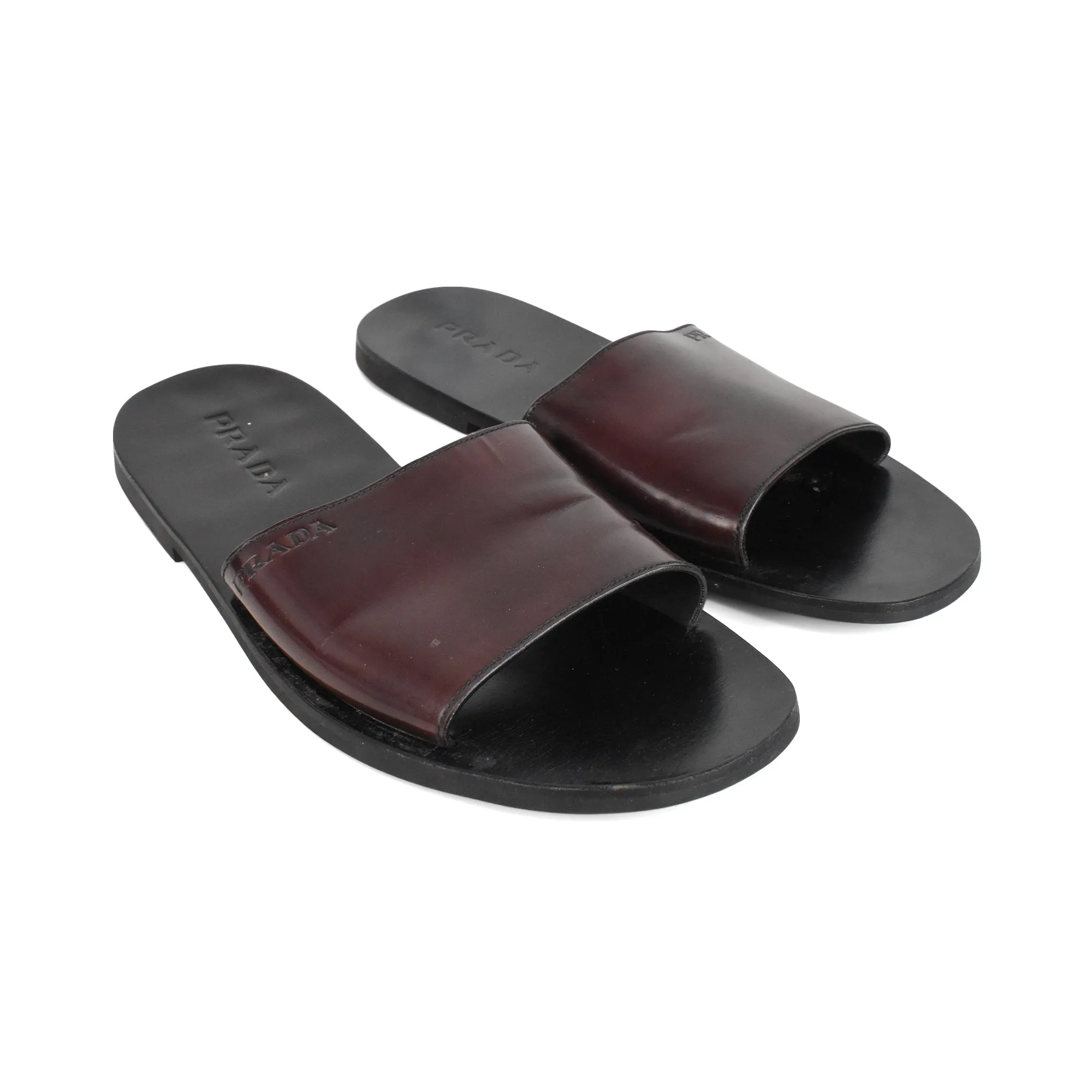 Prada Leather Slides - Men's 10