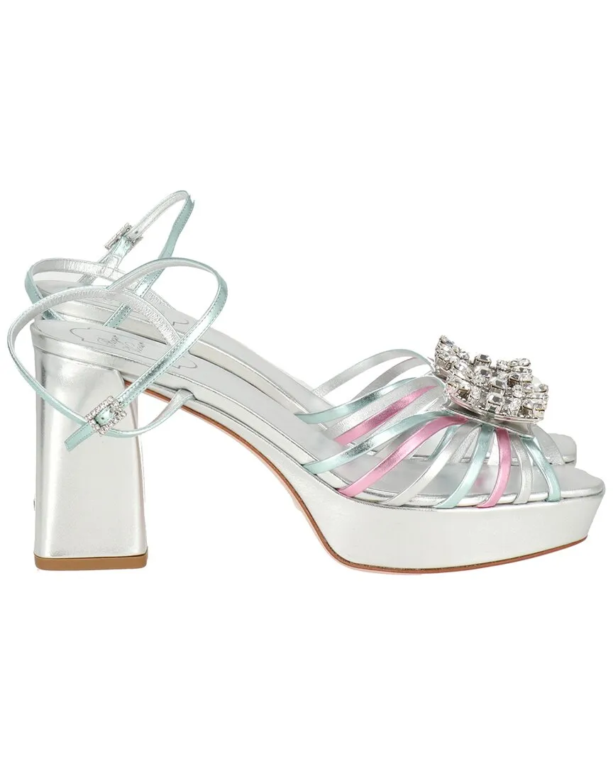 Roger Vivier Embellished Metallic Leather Platform Sandal Shoes_Roger-Vivier