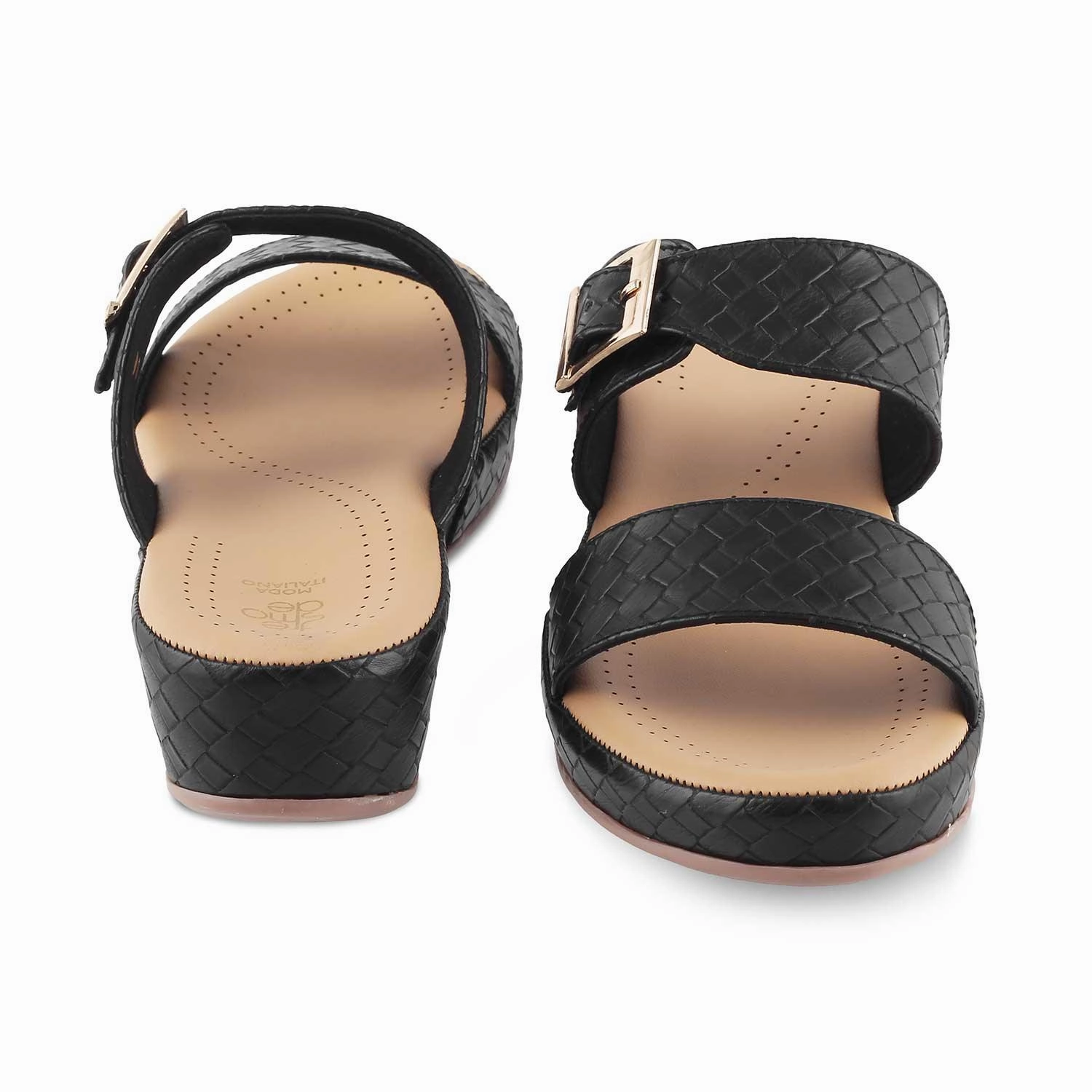 Tresmode Agros Black Women's Casual Platform Flats