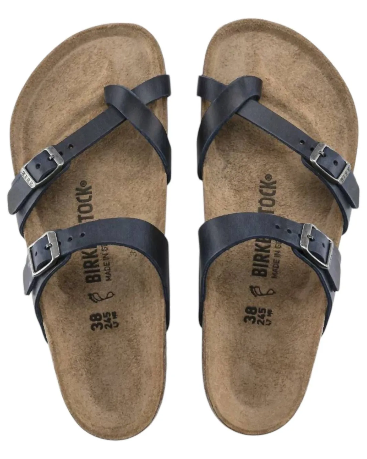 Women's Mayari Oiled Sandals In Leather Blue